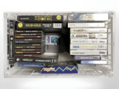 A group of Sega ,Spectrum and other video game cassettes.