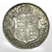 A George V 1923 silver half Crown