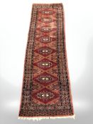 A Lahore Bokhara runner, Pakistan, 200 cm x 62 cm.