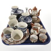 A group of Japanese Kutani export tea porcelain,