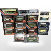 A collection of Exclusive First Editions, Dinky, Corgi and other scale model buses and cars,