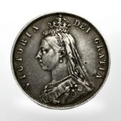 A Victorian 1887 silver half Crown
