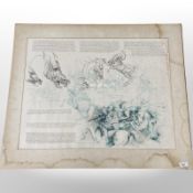 After Leonardo Da Vinci : The Battle of Anghiari, charcoal with crayon and inscribed with ink,