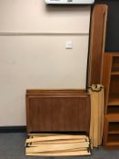 A pair of Danish teak single bedframes, inner width approximately 32