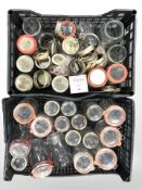 A quantity of glass kitchen storage jars.