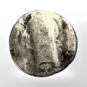 A Georgian silver coin dated 1753