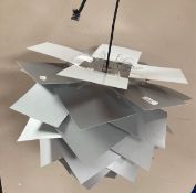 A contemporary designer pendant light fitting, height 40 cm.