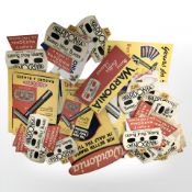 A group of Wardonia razor advertising cards.