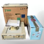 An Amstrad PC1640DD computer and 640K keyboard, together with a Hansol high resolution monitor,