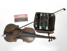 A 19th century violin, probably German,