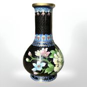 A Chinese Republic period cloisonné vase, height 20 cm.