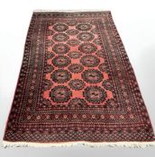 A Turkoman rug, Afghanistan, 225 cm x 147 cm.