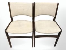 A pair of 20th century teak Danish dining chairs