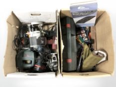 A quantity of power tools, solar power charger, hand tools, etc.