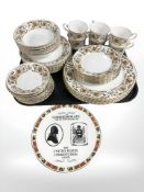 Forty six pieces of Royal Stafford Clovelly tea and dinner porcelain,