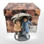 A Nadal Studio figurine 'Umbrella for Two', boxed with certificate.