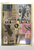 A Peter Blake Tate Gallery Liverpool print, 'About Collage', 75 cm x 49 cm.