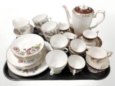 Twenty one pieces of Windsor floral decorated tea china and a further fifteen pieces of Royal