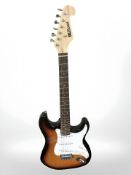 A Starsound electric guitar.