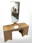 A contemporary Art Deco style child's mirror back dressing table,