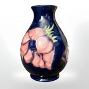 A Moorcroft Anemone bulbous vase, height 19 cm.