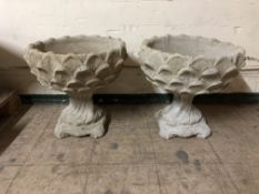 A pair of garden planters