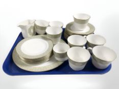 Twenty eight pieces of Royal Doulton Sonnet tea china.