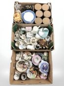 Assorted ceramics and glasswares including Denby Pottery kitchen storage jars, tea pots,
