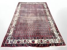 A Kashan carpet, West Iran, with all over repeat boteh motif,