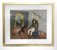 After Leonora Carrington : Self portrait, colour print, 43 cm x 54 cm.