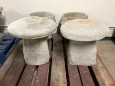A pair of staddle stones