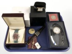 A group of modern gents wristwatches including Gianni, Sabatini, Amadeus, etc,