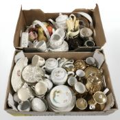 An English porcelain floral decorated part tea set, Japanese export tea china,