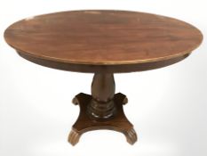 A 19th century mahogany oval occasional table,