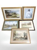 William Fergie (British, 1893-1971) Bassenthwaite, watercolour, 39 cm x 55 cm, together with a P.