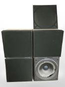 A pair of Bang and Olufsen Beovox S45 speakers, height 53 cm.
