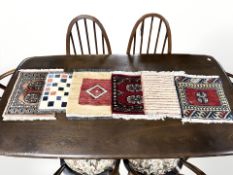 Six various Eastern mats, each approx.