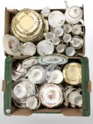 A quantity of Bavarian porcelain tea china, Myott floral decorated plates,