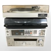 A Sony receiver STR-DE875, A Technics stereo receiver SA-150,