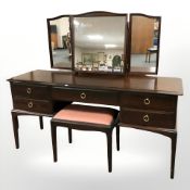 A Stag mirror backed dressing table,