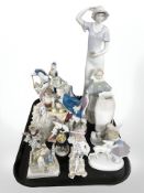 A group of Bavarian porcelain figurines and figure groups,