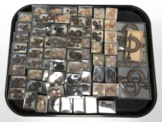 A large quantity of Danish wooden sewing bobbins.