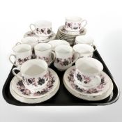Thirty two pieces of Paragon Michelle tea china.