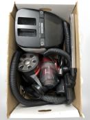 A Nilfisk vacuum cleaner and a further vacuum (continental plugs)