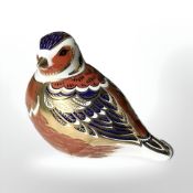 A Royal Crown Derby Chaffinch paperweight, lacking stopper.