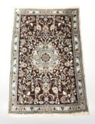 A Nain rug, Isfahan Province, Central Iran, 131 cm x 89 cm.