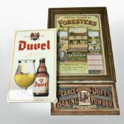 A gilt framed Ancient Order of Foresters lithographic print, overall 54 cm x 40 cm,