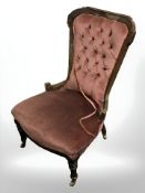 A Victorian lady's salon chair.