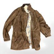 A Gent's Burberry brown suede coat, size large.