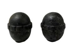 Two WWI German egg grenades